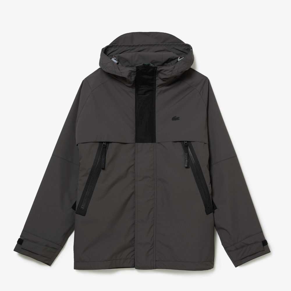 Lacoste Water-Repellent Parka Black | CVKY-37256