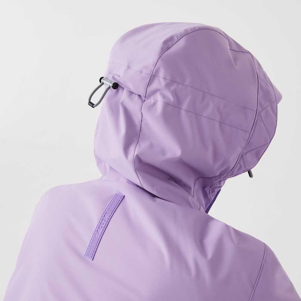 Lacoste Water-Repellent Parka Purple | QNAE-65931