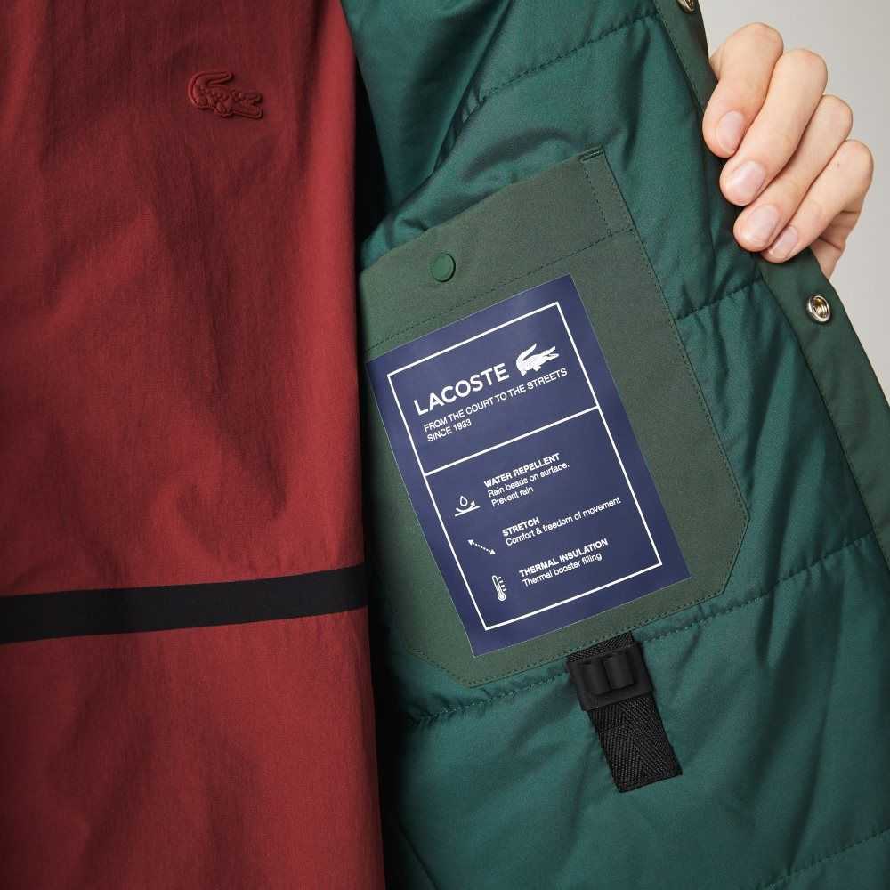 Lacoste Water-Resistant Overshirt Green | XMYI-59671