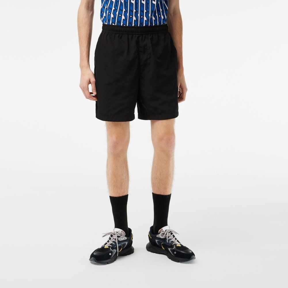 Lacoste Waterproof Shorts Black | UNXQ-60132