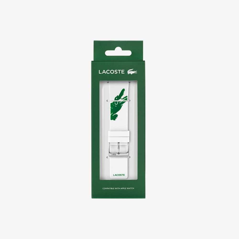 Lacoste White Strap For Apple Watch White | FLCQ-36421