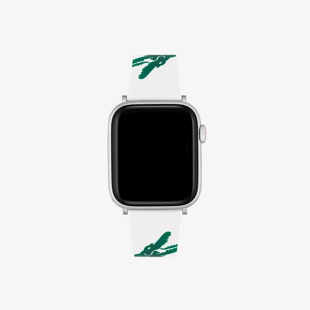 Lacoste White Strap For Apple Watch White | FLCQ-36421