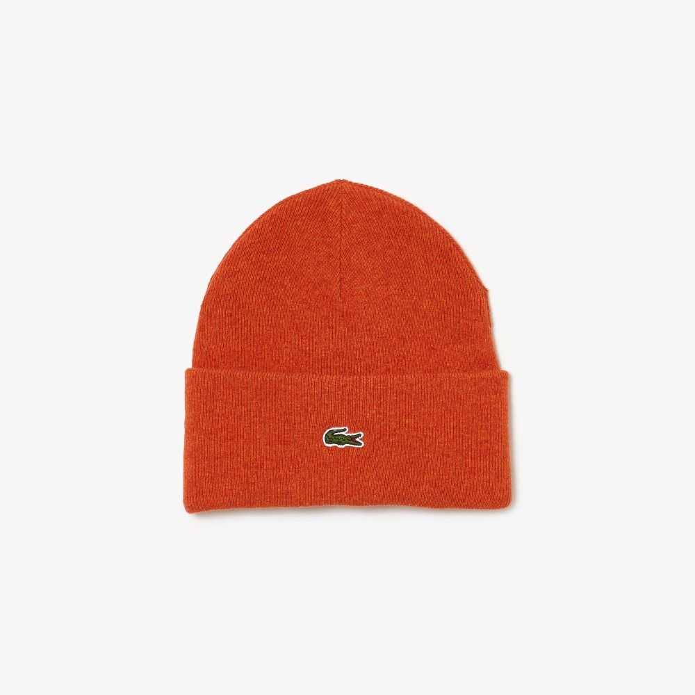 Lacoste Wool Beanie Orange | CJKT-98570