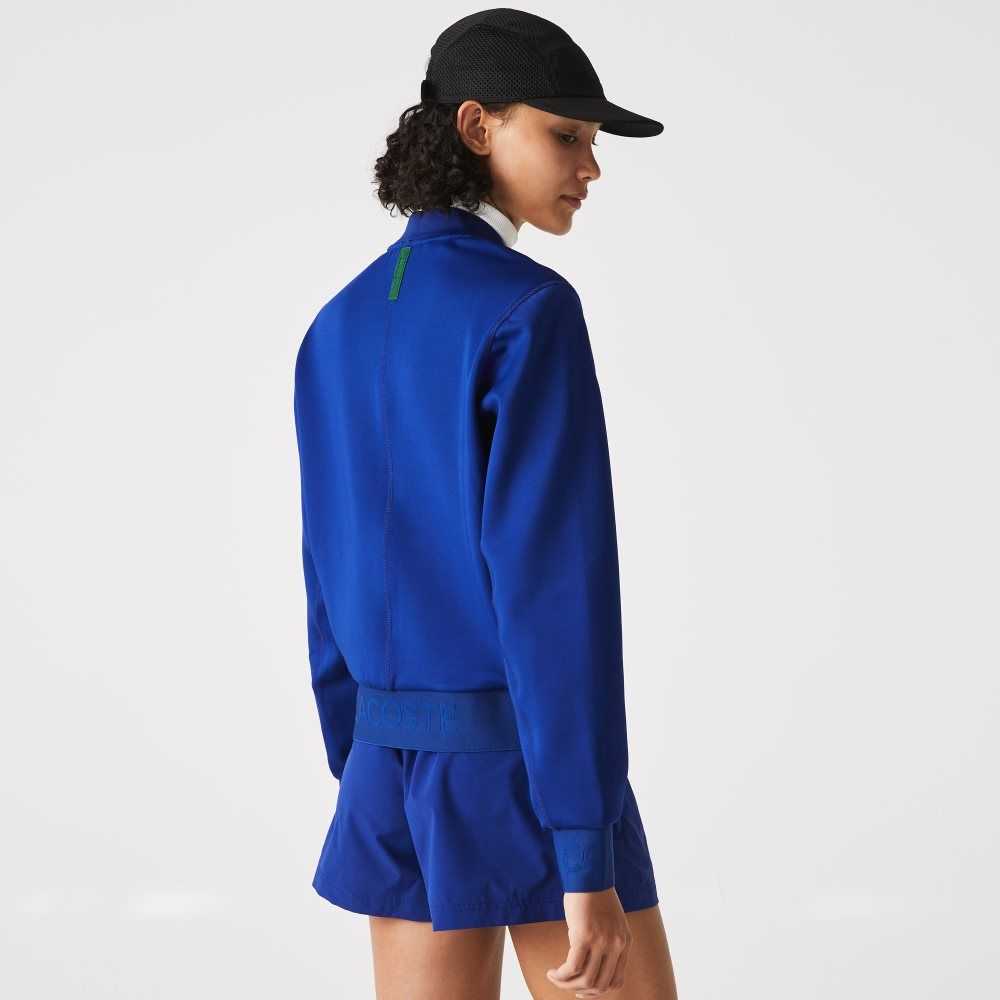 Lacoste Zip-Up Teddy Jacket Blue | USXE-39765