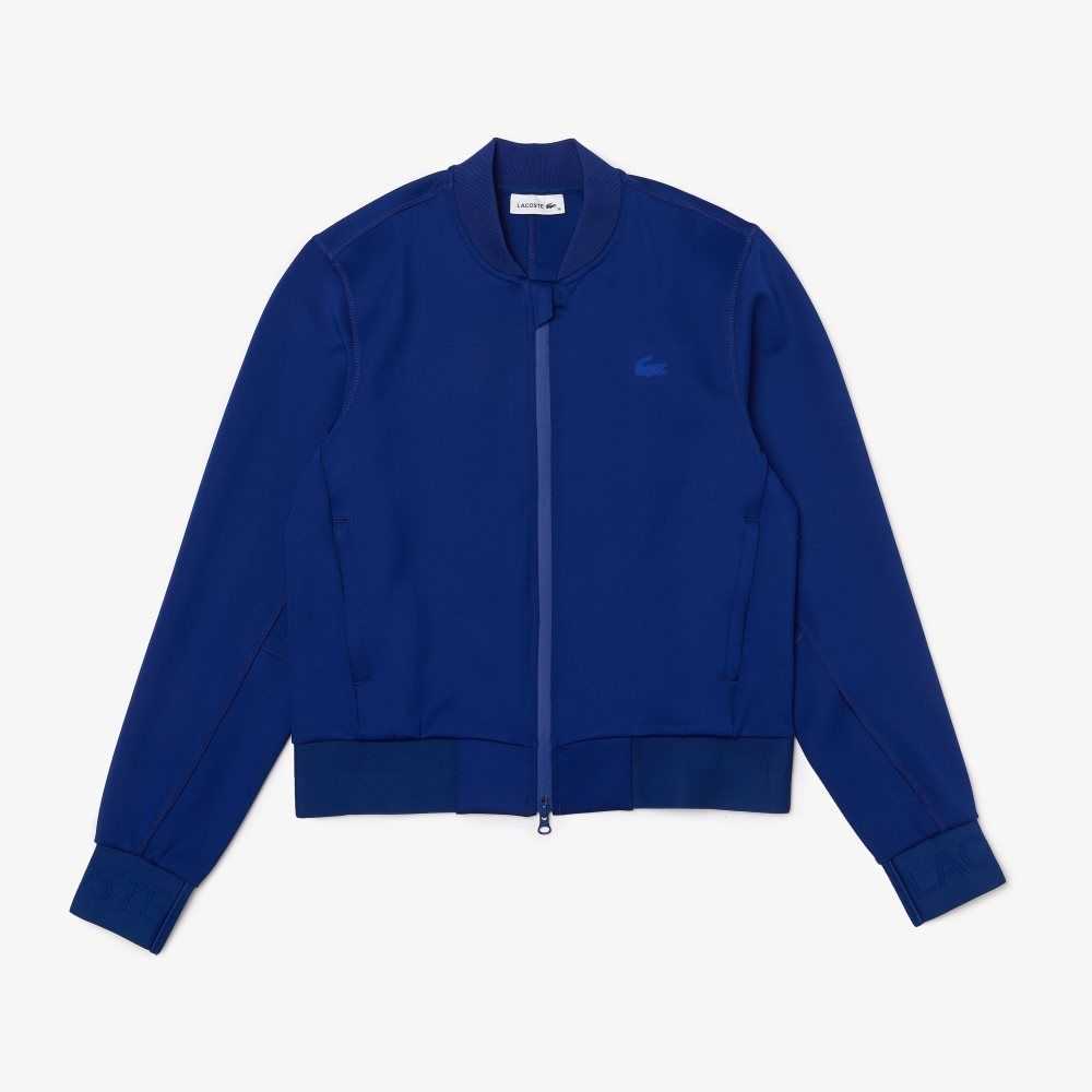 Lacoste Zip-Up Teddy Jacket Blue | USXE-39765