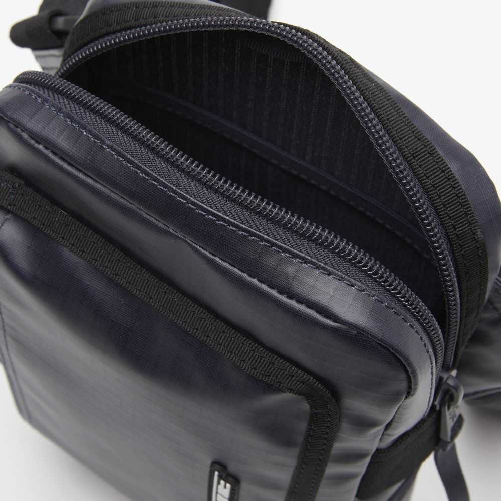 Lacoste Zipped Contrast Detail Satchel Bleu Nuit Noir | YSPK-90365