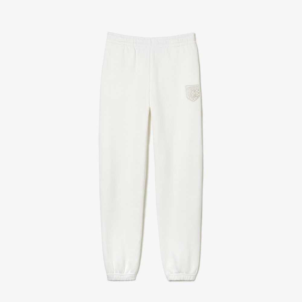 Lacoste x Goop Cotton Fleece Trackpants White | PYWV-07982