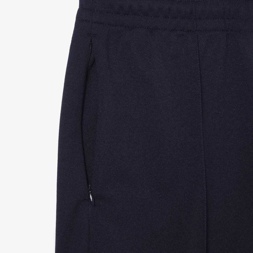 Lacoste x Goop Two-Ply Pique Trackpants Navy Blue | KRYI-83674