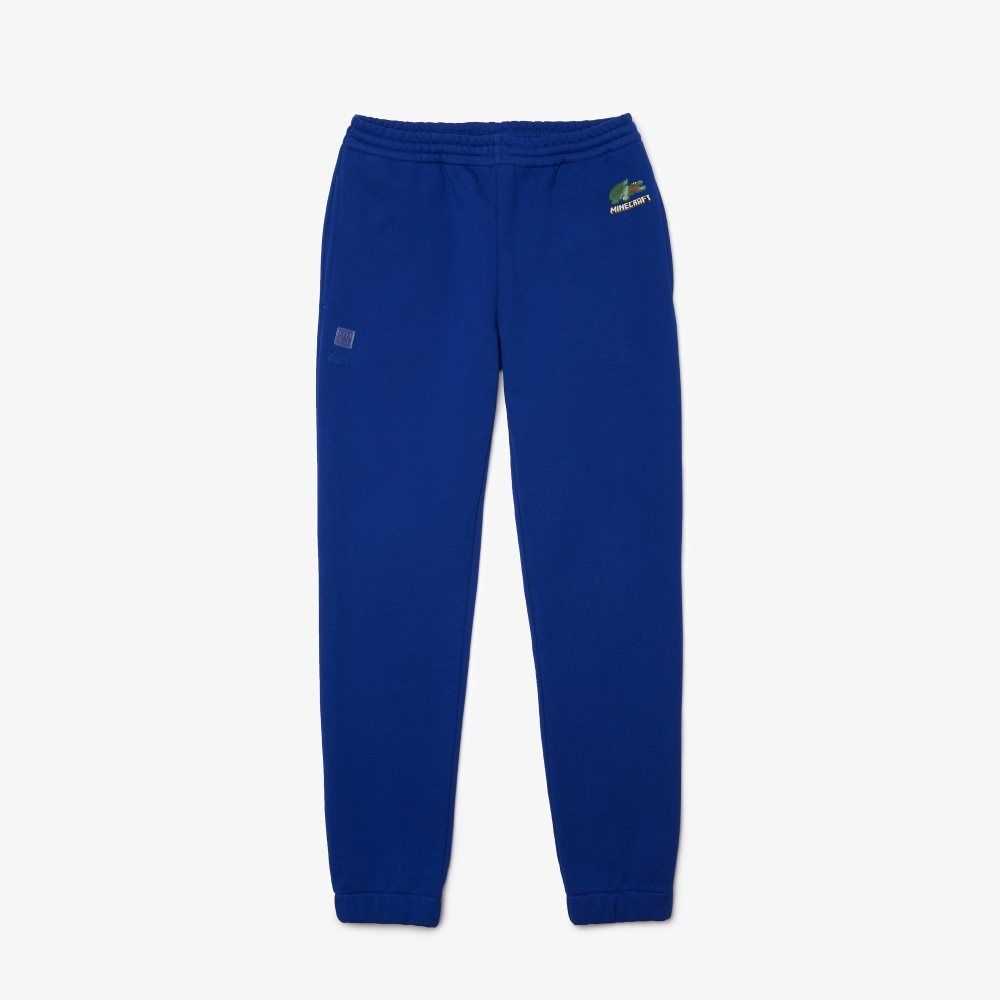 Lacoste x Minecraft Organic Cotton Fleece Jogging Pants Blue | LDHG-82340