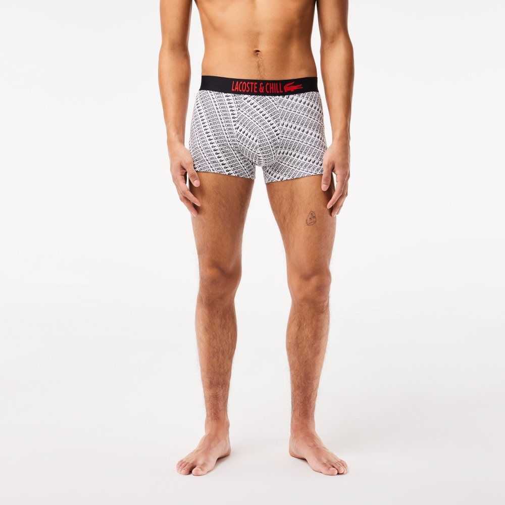 Lacoste x Netflix Branded Trunks White / Black | EKRW-63095