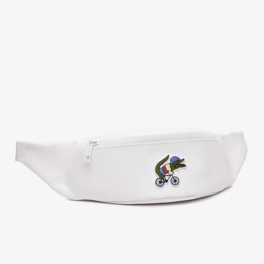 Lacoste x Netflix Croc Print Belt Bag Blc Croco Sex Education | CANZ-91785