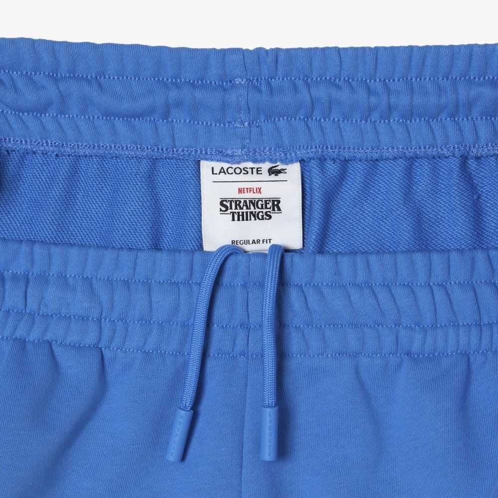 Lacoste x Netflix Croc Print Track Pants Blue | WXEL-65329