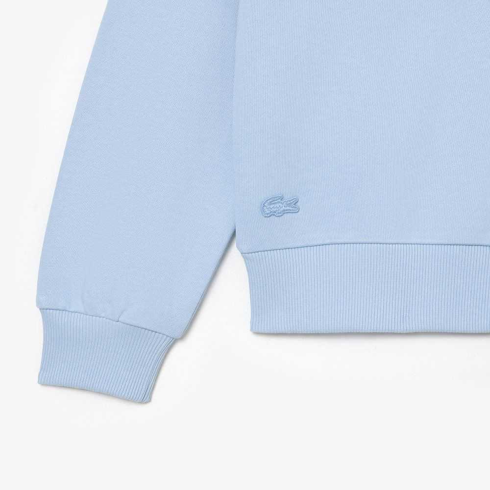 Lacoste x Netflix Loose Fit Organic Cotton Fleece Sweatshirt Blue | SKVQ-57346