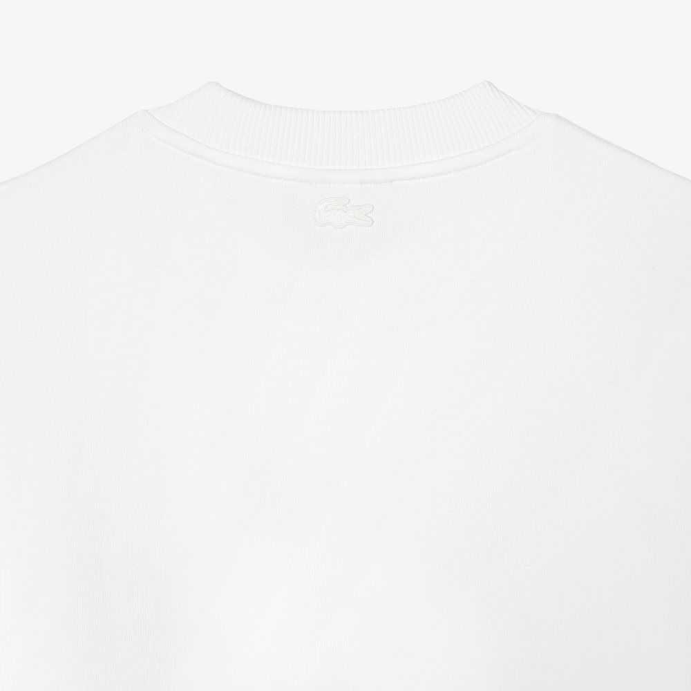 Lacoste x Netflix Organic Cotton Fleece Print Sweatshirt White | FLIH-62051