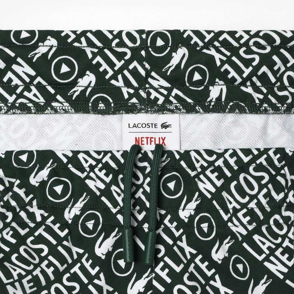 Lacoste x Netflix Organic Cotton Print Shorts Green / White | ZAKC-35970