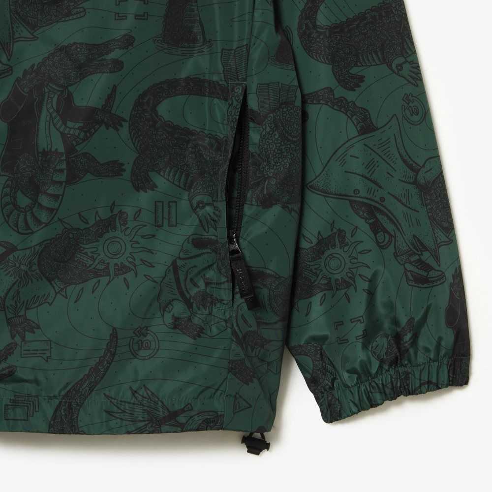 Lacoste x Netflix Printed Hooded Jacket Multicolor | BSHK-28375