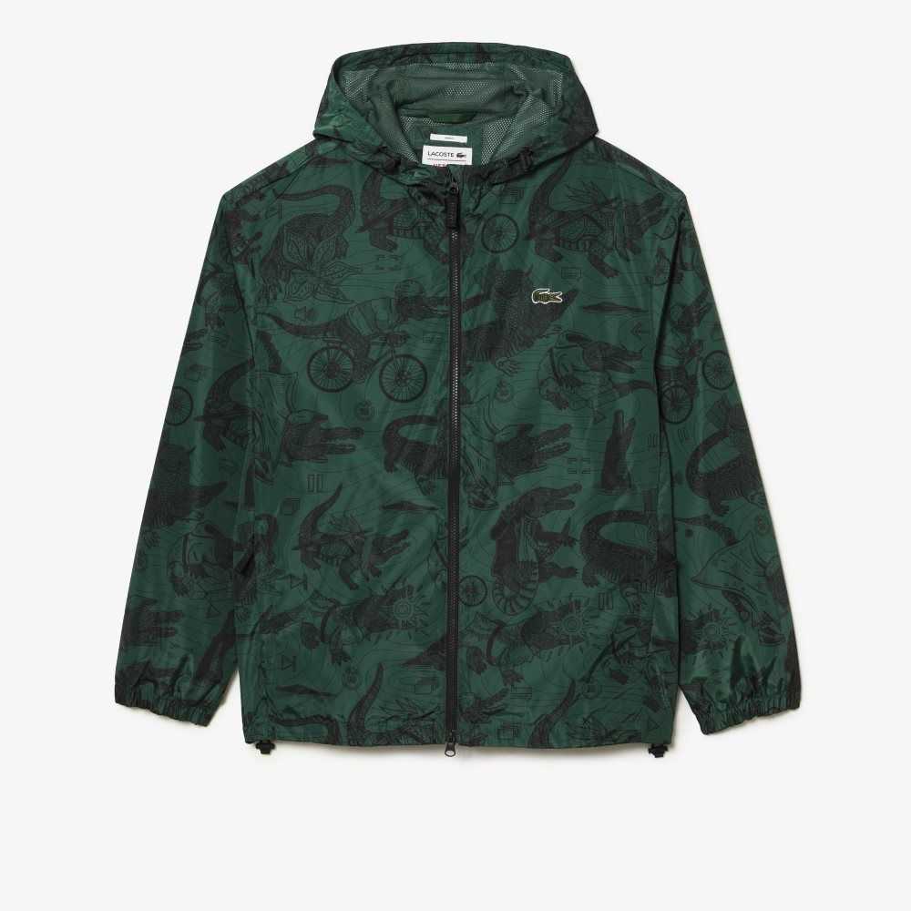 Lacoste x Netflix Printed Hooded Jacket Multicolor | OUBF-94537