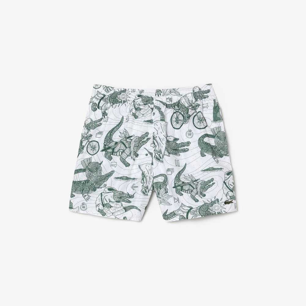 Lacoste x Netflix Printed Swim Trunks Multicolor | NDLK-38697