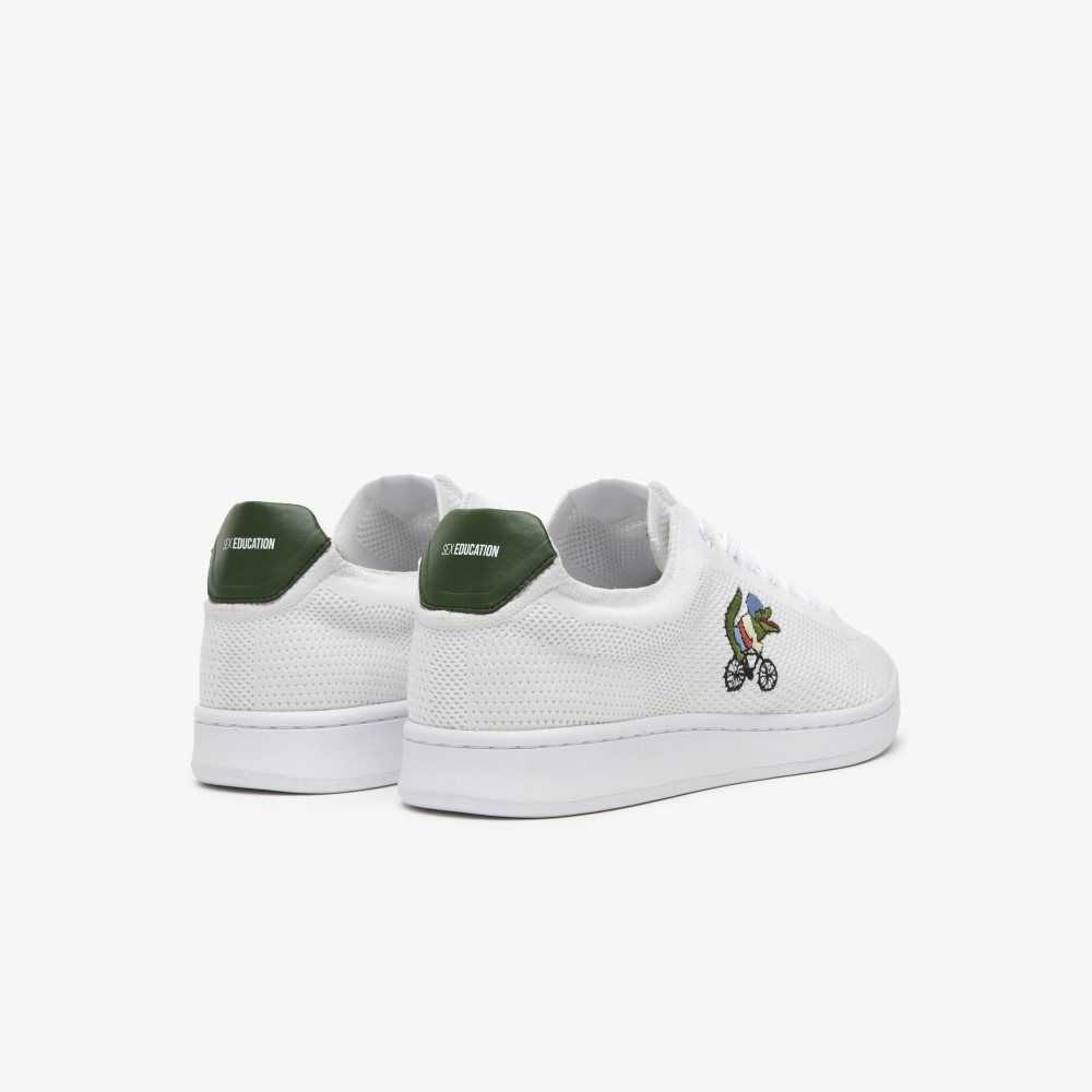 Lacoste x Netflix Sex Education Carnaby Piquee Sneakers White/Green | JZHO-73418