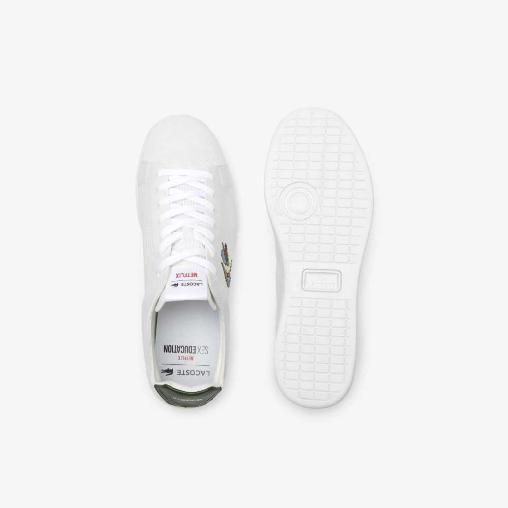 Lacoste x Netflix Sex Education Carnaby Piquee Sneakers White/Green | JZHO-73418