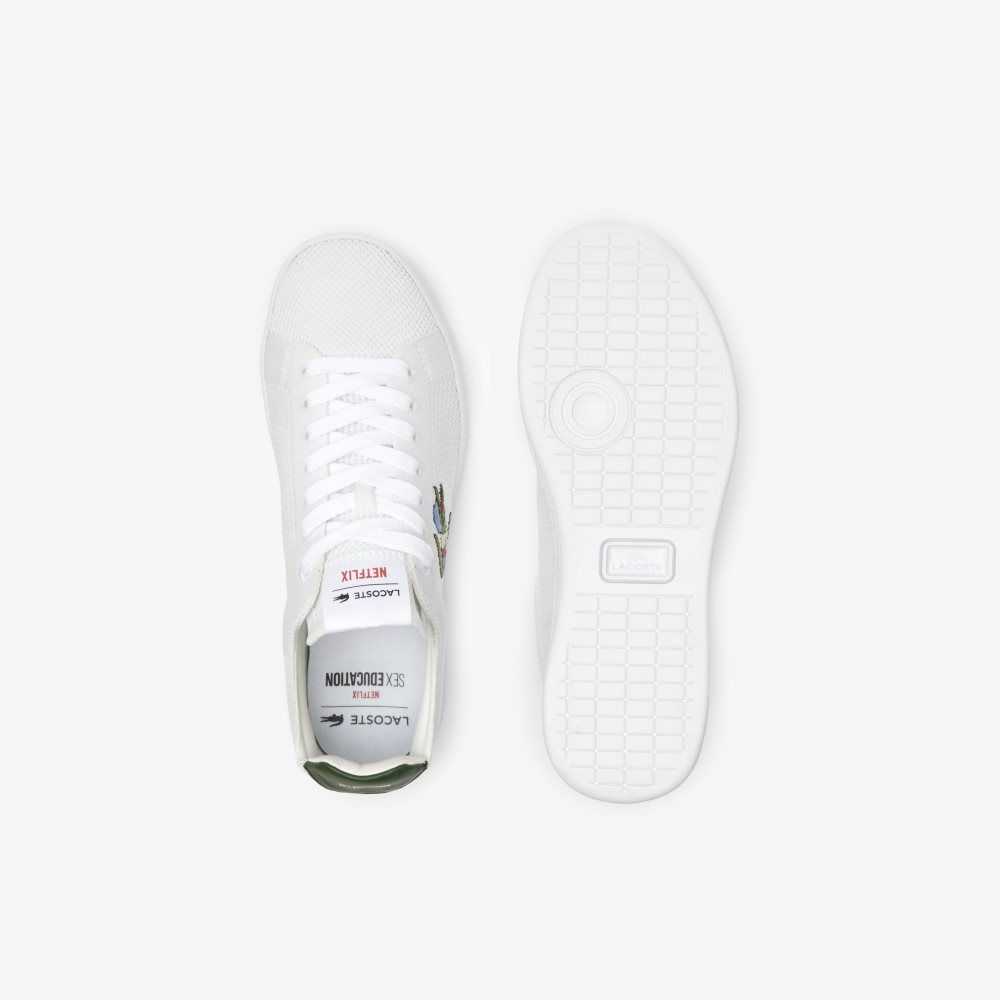 Lacoste x Netflix Sex Education Carnaby Piquee Sneakers White/Green | WTVX-03246