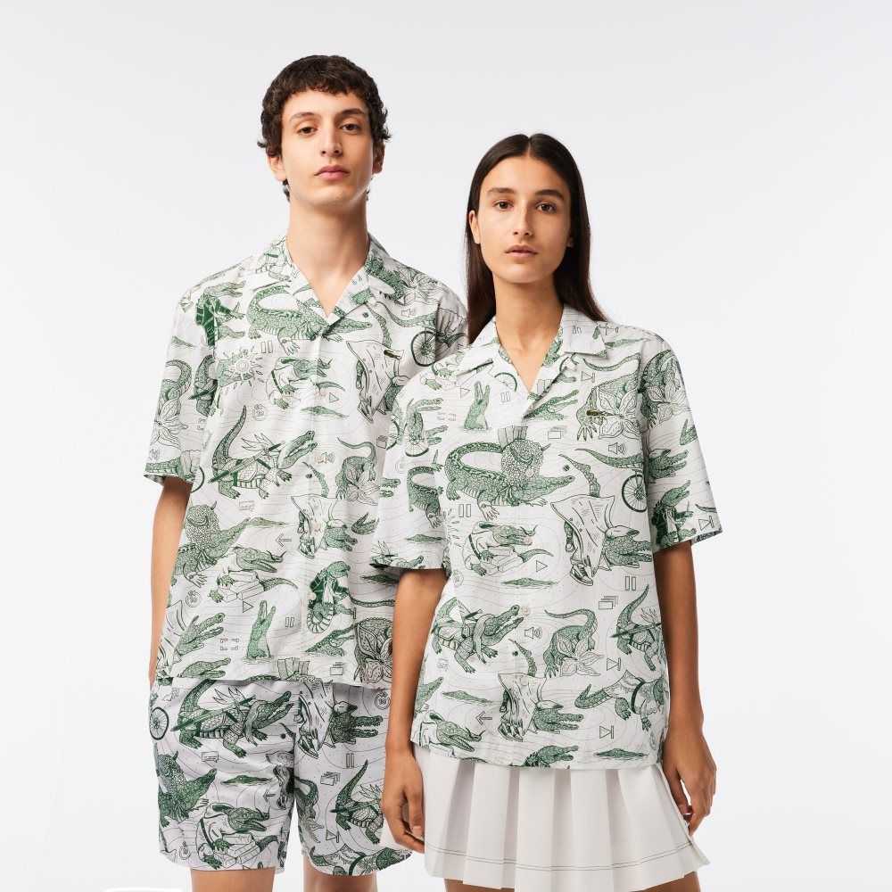 Lacoste x Netflix Short Sleeve Printed Shirt Multicolor | EXNR-53842