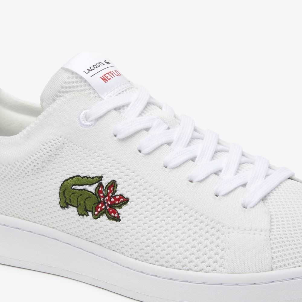 Lacoste x Netflix Stranger Things Carnaby Piquee Sneakers White / Red | NXCS-53824
