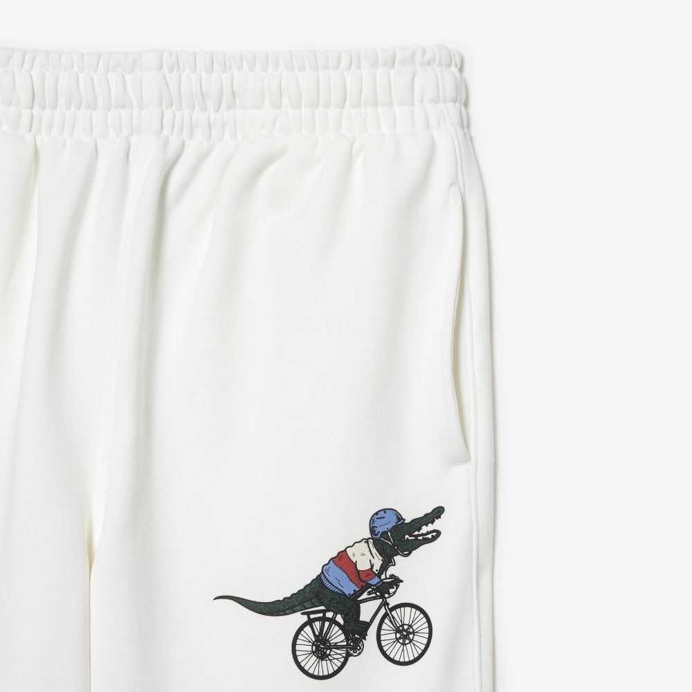 Lacoste x Netflix Super Soft Track Pants White | CWQO-50784