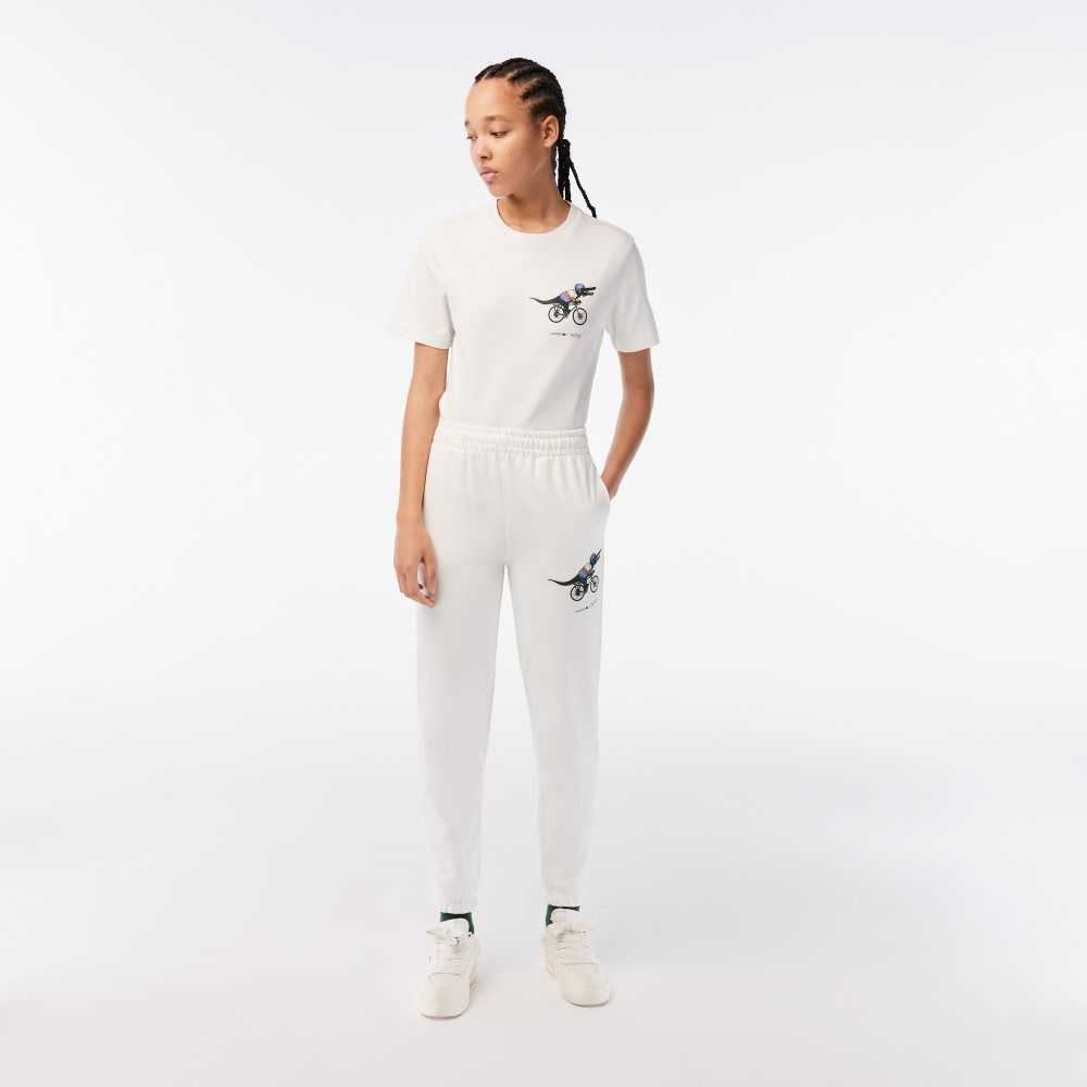 Lacoste x Netflix Super Soft Track Pants White | CWQO-50784