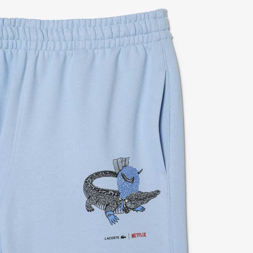 Lacoste x Netflix Super Soft Track Pants Blue | IQZU-34207