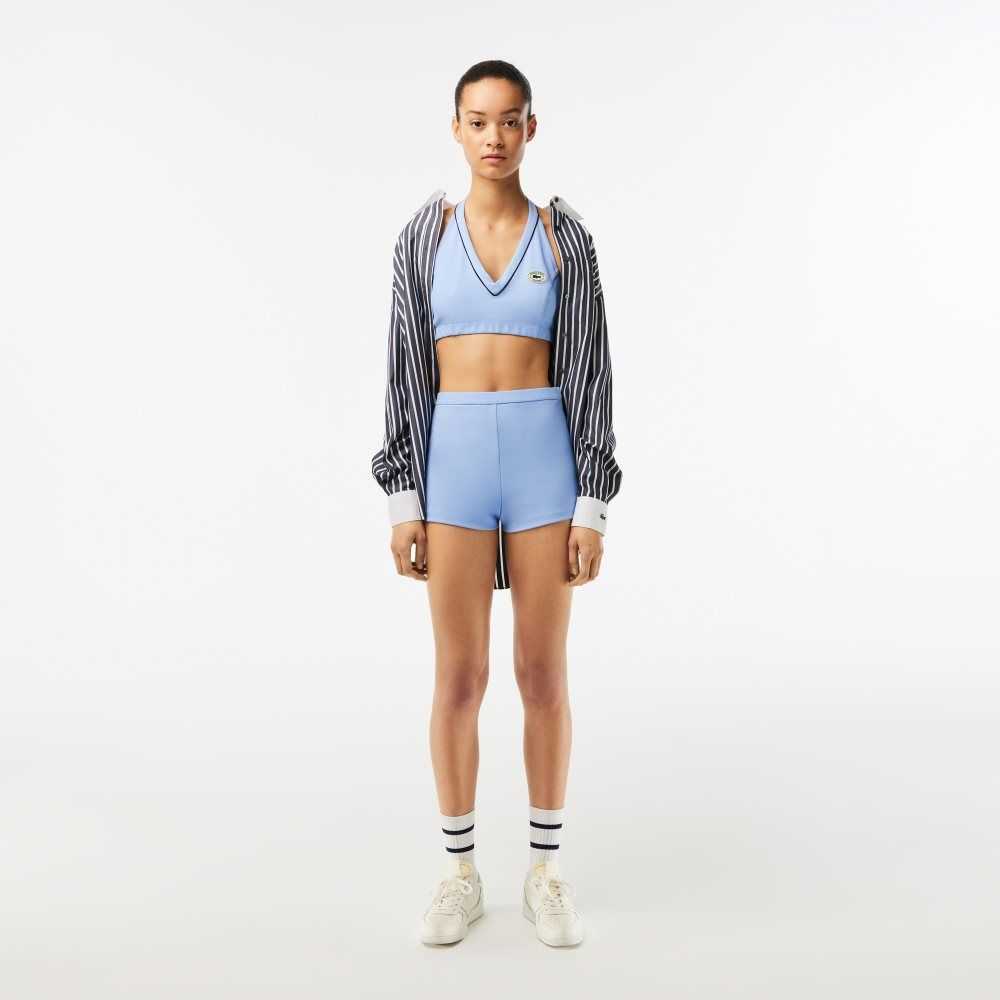 Lacoste x Sporty & Rich Tennis Shorts Blue | COYW-05891