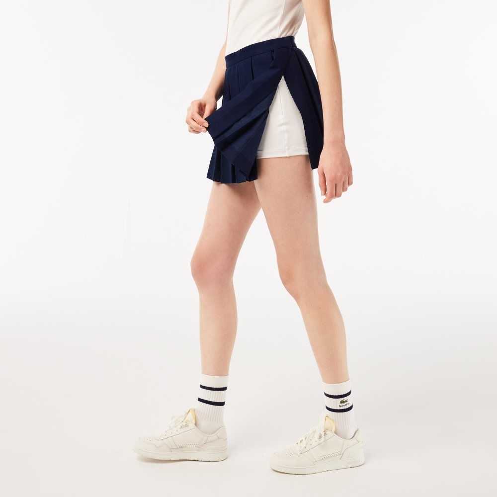 Lacoste x Sporty & Rich Wrap Skirt Navy Blue | CTDM-09231