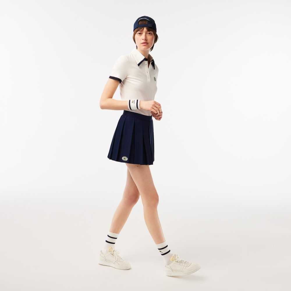 Lacoste x Sporty & Rich Wrap Skirt Navy Blue | CTDM-09231