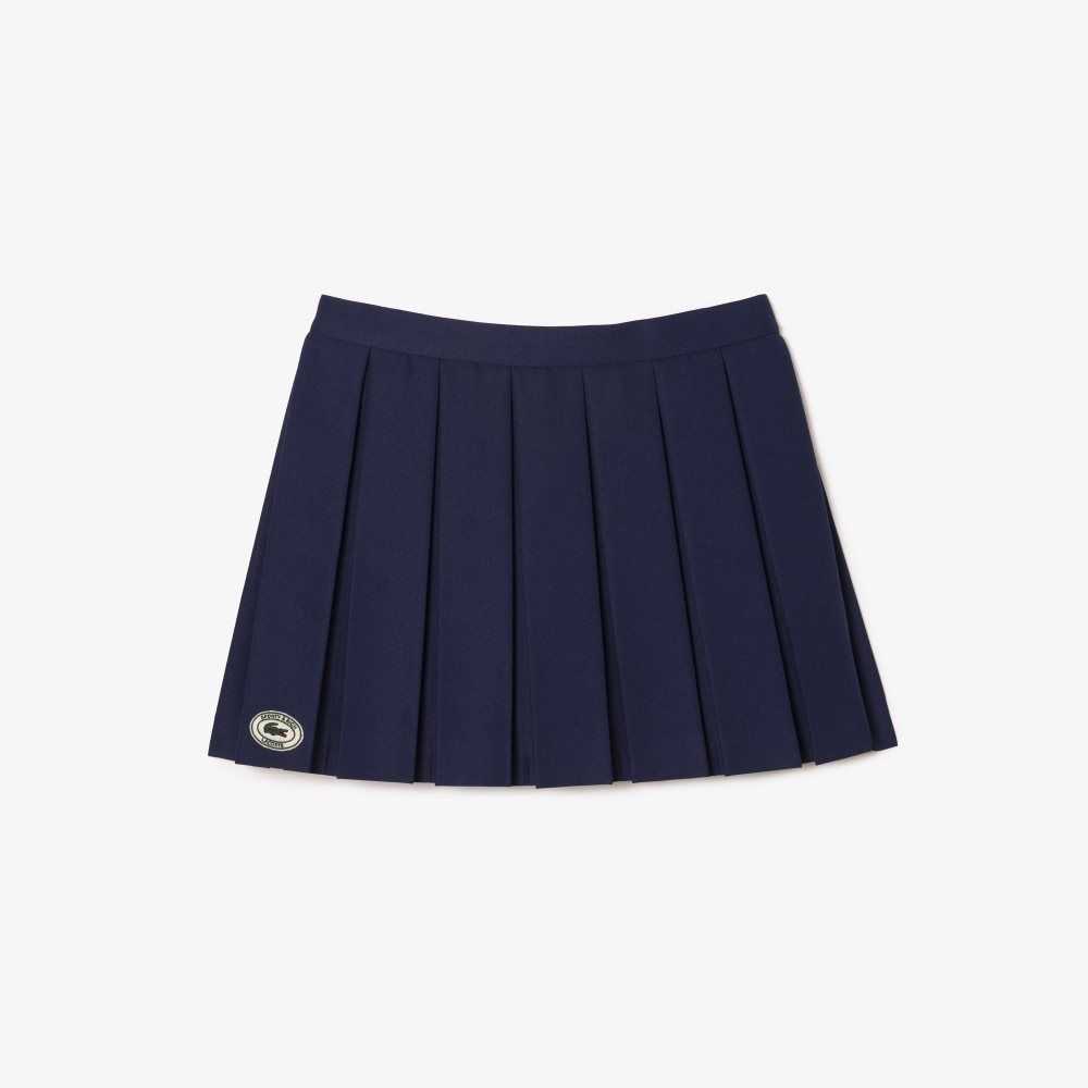 Lacoste x Sporty & Rich Wrap Skirt Navy Blue | CTDM-09231