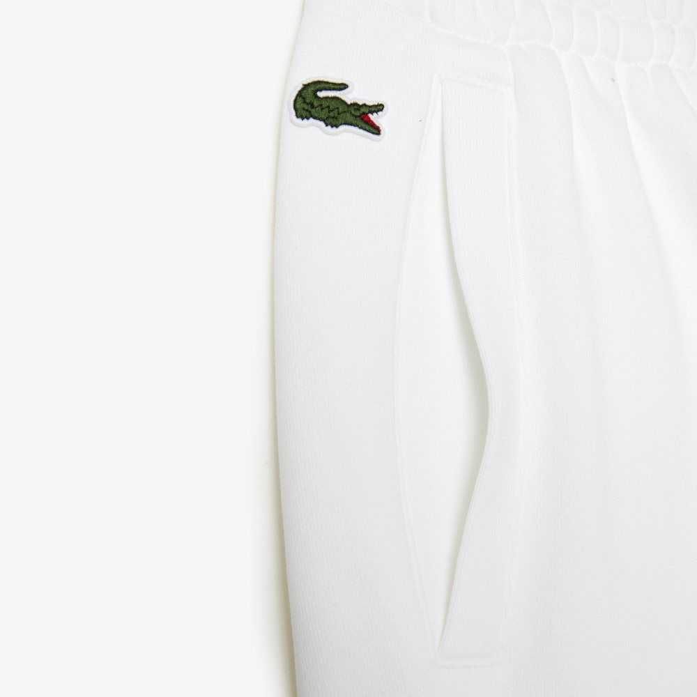 Lacoste x Thrasher Unbrushed Fleece Trackpants White | BSFN-03546